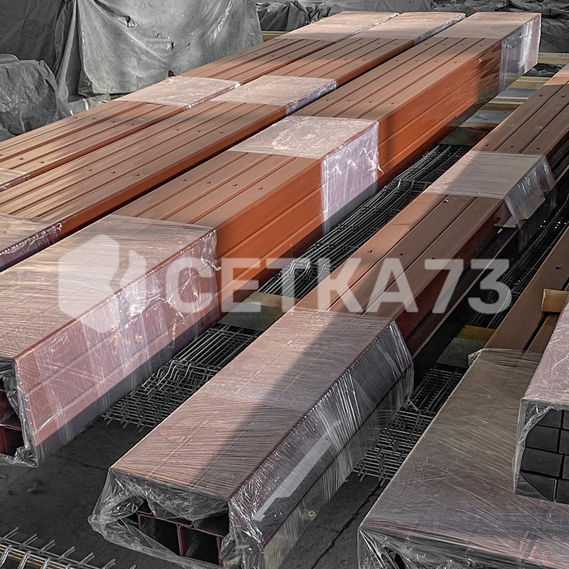 картинка Столбы оцинкованные ЛЮКС с резьбовыми втулками SETKA73 Ульяновск 